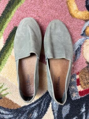 L.L. BEAN SUEDE LEATHER SLIP ON LAKEWASHED